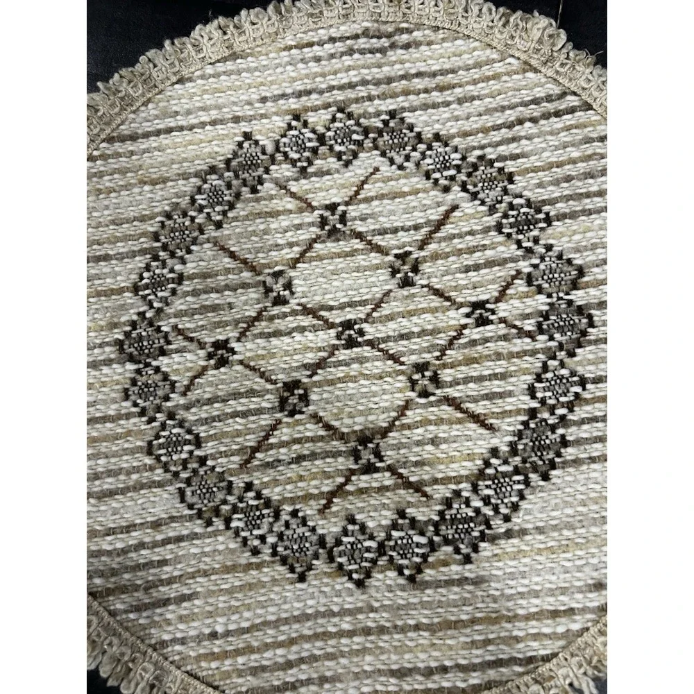 Vintage Woven Tapestry Placemats Set 2 Round 13